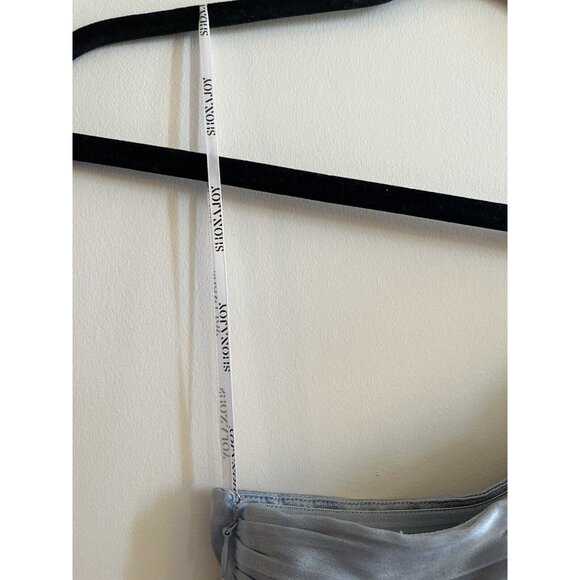 Shona Joy La Lune Asymmetrical Gathered Maxi Dress in Blue Size 2 - Picture 7 of 16